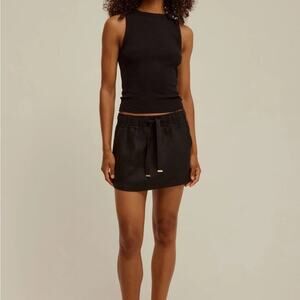 Venroy Linen Womens Lounge Mini Skirt - S